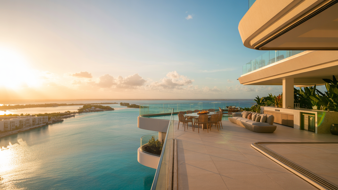 Penthouse al atardecer — escasez como estrategia